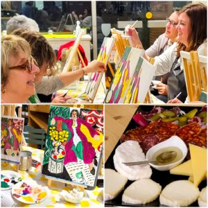 Afterwork peinture Afterwork peinture à la Vigne est Belle (soirée conviviale et créative, plaisir de peindre en petit groupe, de réaliser une oeuvre personnelle à l'acrylique, d'échanger et de déguster bons vins et tapas !